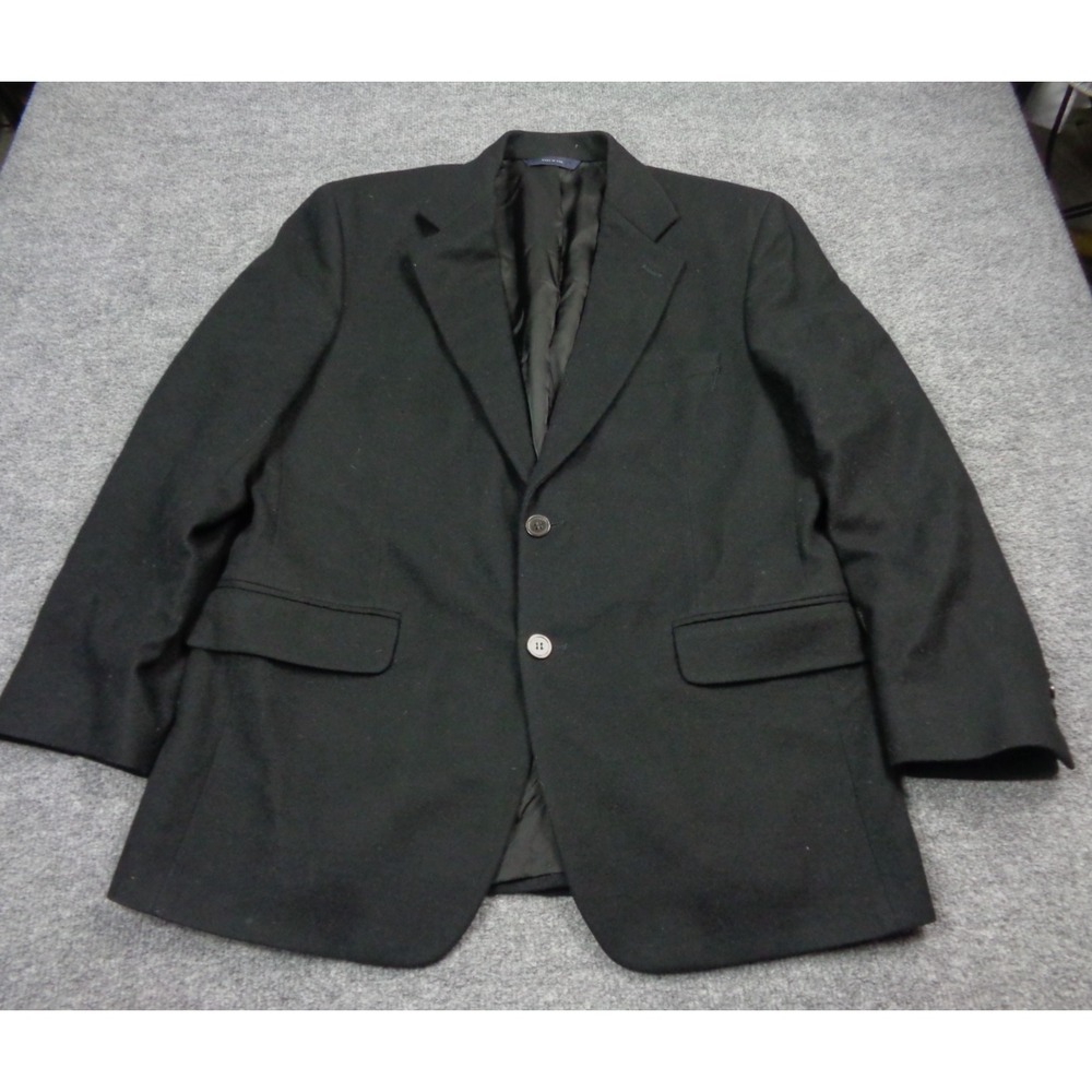 Brooks Brothers Pure Cashmere Blazer 40S 100% Cashmere Black Sport Coat